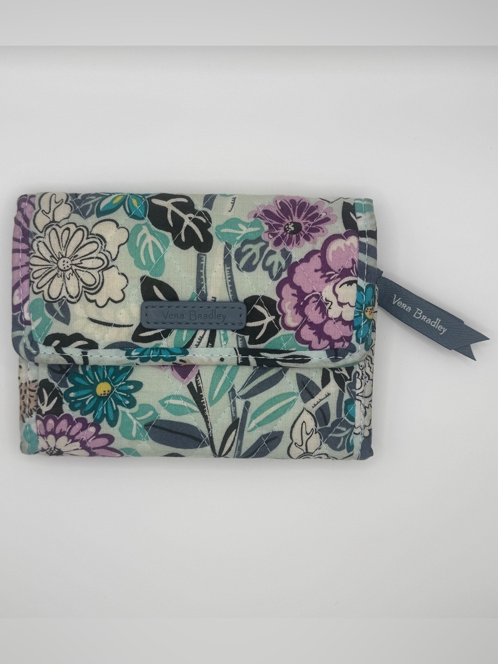 Vera Bradley Penelope Garden Floral Quilted Euro Wallet